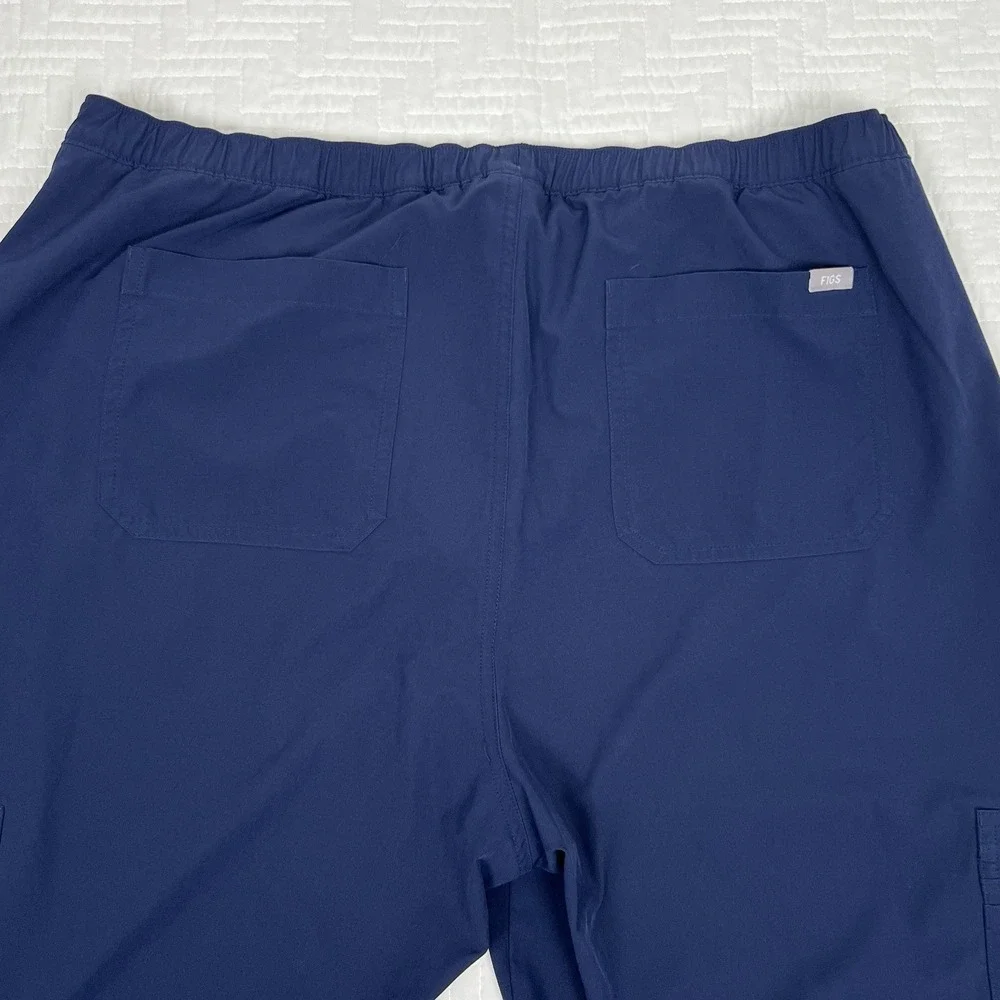 FIGS Cairo Cargo Scrub Pants Men's XXL Zip Fly Blue Technical Collection